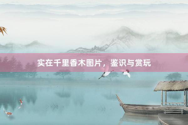 实在千里香木图片，鉴识与赏玩